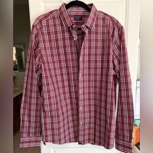 UNTUKIT Men’s Red Plaid Button-Down Shirt XL